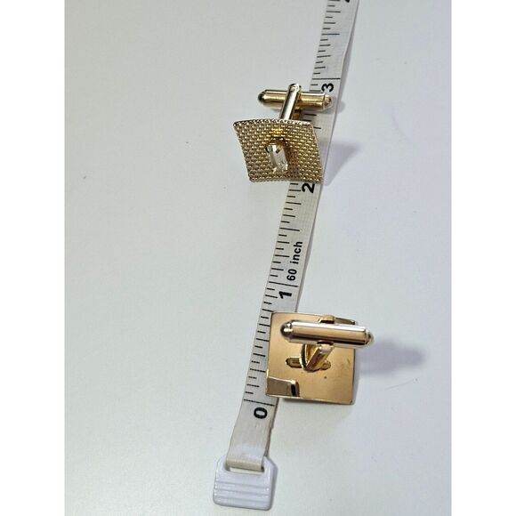 Shield's vintage gold tone cufflinks - Picture 4 of 9